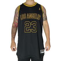 Regata Basquete M10 Plus Size Slam Los Angeles Preto