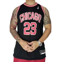 Regata Basquete Plus Size M10 Classic Chicago Roth Dry Preto