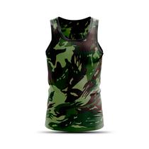 Regata Blusa Camiseta Masculino ADStore Academia Basica Plus Size Exercito Camuflado