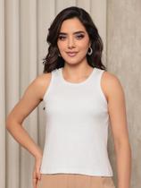 Regata Blusa Feminina Básica Algodão Canelada Ribana Regata Blusa Feminina Básica Algodão Canelada Ribana