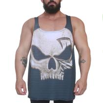 Regata bodybuilder lee priest cinza escuro - black skull - clothing (g)