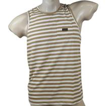 Regata Bolso Vissla Surf Casual Stripe 100% Algodão Confort Regata Bolso Vissla Surf Casual Stripe 100% Algodão Confort