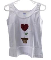 REGATA BRANCA EM ALODÃO BORDADA EM PATCHWORK - Tam. P