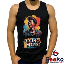 Regata Bruno Mars 100% Algodão Bruninho Live in Brazil 2024 Brasil Camiseta Regata Geeko 01