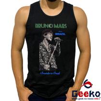 Regata Bruno Mars 100% Algodão Bruninho Live in Brazil 2024 Brasil Camiseta Regata Geeko 02