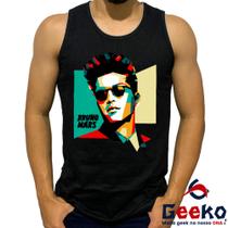 Regata Bruno Mars 100% Algodão Bruninho Live in Brazil 2024 Brasil Camiseta Regata Geeko 07