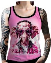 Regata Camiseta Tshirt Animais Óculos Elefante Moderno 2 Regata Camiseta Tshirt Animais Óculos Elefante Moderno 2