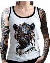Regata Camiseta Tshirt Animais Óculos Pantera Fone Moderna 2 Regata Camiseta Tshirt Animais Óculos Pantera Fone Moderna 2