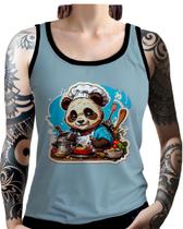 Regata Camiseta Tshirt Chefe Panda Cozinheiro Cozinha 2