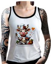 Regata Camiseta Tshirt Chefe Vaquinha Cozinheira Cozinha 8