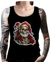 Regata Camiseta Tshirt Natal Festa Papai Noel Caveira Dark 4 Regata Camiseta Tshirt Natal Festa Papai Noel Caveira Dark 4