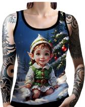 Regata Camiseta TShirt Natal Festas Be.be Elfo Duende Noel