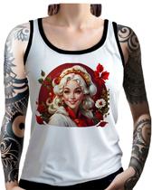 Regata Camiseta Tshirt Natal Festas Mamãe Noel Amor Neve