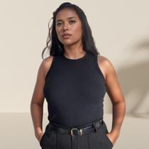 Regata Canelada Feminina Blusinha Básica Ribana Premium