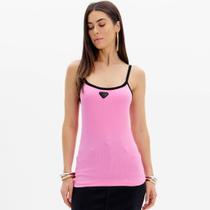 Regata Canelada Lança Perfume De Alça Ou25 Rosa Feminino Regata Canelada Lança Perfume De Alça Ou25 Rosa Feminino