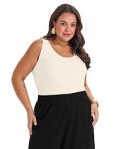 Regata Canelada Mullet Plus Size G1 Ao G5