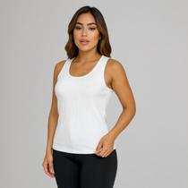 Regata Canelada Ribana Ajusta Ao Corpo Algodão Moda Basica