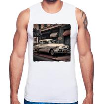 Regata Carro retrô branco - Foca na Moda Regata Carro retrô branco - Foca na Moda