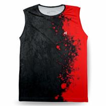 Regata Cavada Camisa Masculina Academia Fitness Dry Corrida Camiseta Evapora suor com Proteção UV