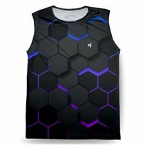 Regata Cavada Camisa Masculina Academia Fitness Dry Corrida Camiseta Evapora suor com Proteção UV