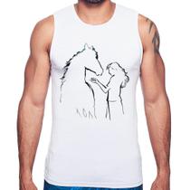 Regata Cavalo e Garota Silhueta - Foca na Moda