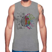 Regata Cérebro Analítico e Criativo - Foca na Moda Regata Cérebro Analítico e Criativo - Foca na Moda