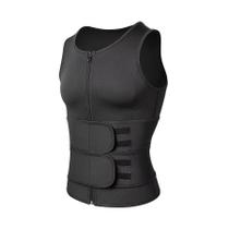 Regata Cinta Modeladora Masculina Térmica Efeito Sauna com Compressão Abdominal e Zíper Colete Neoprene Esportivo para Treino e Postura Tamanho XL Regata Cinta Modeladora Masculina Térmica Efeito Sauna com Compressão Abdominal e Zíper Colete Neoprene Esportivo para Treino e Postura Tamanho XL