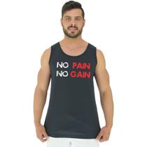 Regata Clássica Masculina MXD Conceito No Pain No Gain - Sem Dor Sem Ganho