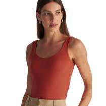 Regata Com Bojo Disfarça Gordurinhas Liz 21888 Viscose Não Marca Respirável