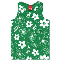 Regata com Estampa de Flores e Folhas Kyly
