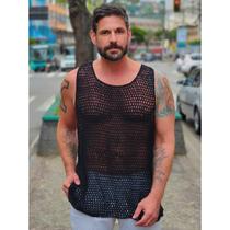 Regata crochê black (g/gg)