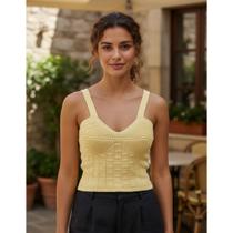 Regata Croped Tricot Modal Premium Tam M Giuliana Marques Regata Croped Tricot Modal Premium Tam M Giuliana Marques