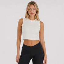 Regata Cropped Adidas All SZN Feminina Off-White Regata Cropped Adidas All SZN Feminina Off-White