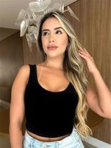 Regata Cropped Básica Colorida Elástico Feminina Importado Codigo MD-02