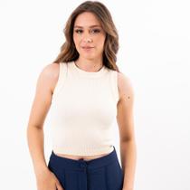 Regata Cropped Canelada Feminina