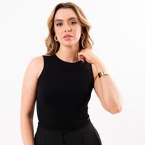 Regata Cropped Canelada Feminina