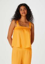 Regata Cropped Com Alças E Decote Reto