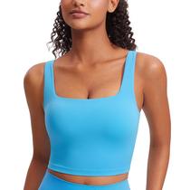 Regata Cropped CRZ YOGA Butterluxe Decote Quadrado Azul L