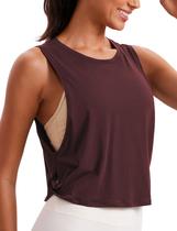 Regata Cropped CRZ YOGA em Algodão Pima Vermelho Escuro XS Regata Cropped CRZ YOGA em Algodão Pima Vermelho Escuro XS