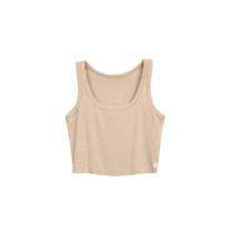 Regata Cropped Feminina Canelado Linho Marialicia Ref.183722