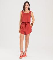 Regata Cropped Feminina Dianna Vermelho