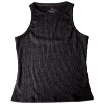 Regata cropped feminina, em malha cotton algodão com lycra Regata cropped feminina, em malha cotton algodão com lycra