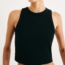 Regata Cropped Feminina Em Ribana Hering - 4AJ0 Regata Cropped Feminina Em Ribana Hering - 4AJ0