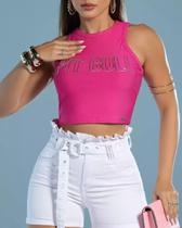 Regata Cropped Feminina Pitbull Lançamento Ref 87807