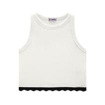 Regata Cropped Infantil Menina Em Ribana Off White Nina Go