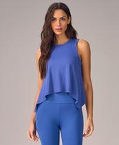 Regata Cropped Pontas Alto Giro Azul Blueberry Regata Cropped Pontas Alto Giro Azul Blueberry