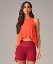 Regata Cropped Pontas Alto Giro Vermelho Vibrante Regata Cropped Pontas Alto Giro Vermelho Vibrante