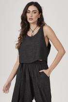 Regata Cropped Preta Yacamim A25