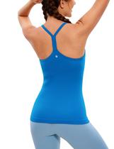 Regata CRZ YOGA Sem Costura com Sutiã Azul P
