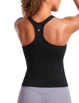 Regata CRZ YOGA Sem Costura com Sutiã Embutido Preto M